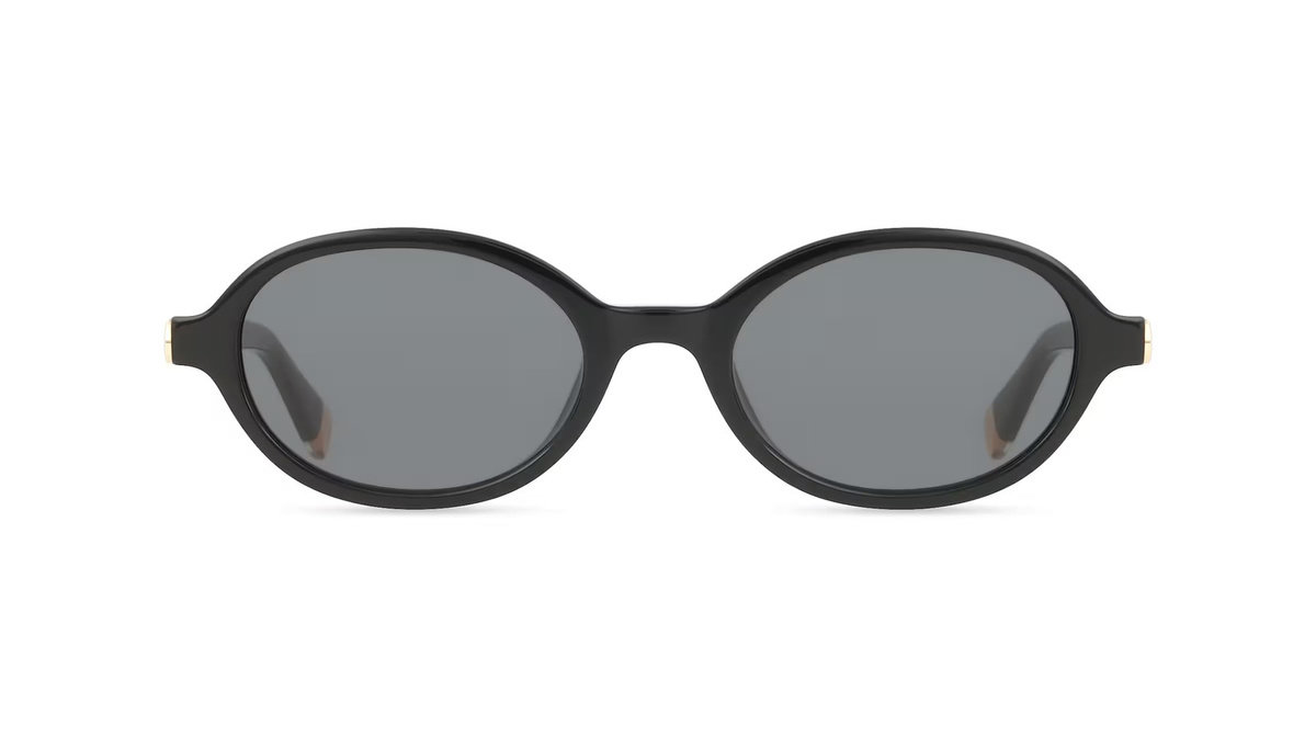 Furla SFU972 Sonnenbrille Damen, Vollrand, Oval, Kunststoff, Schwarz - Bild 1
