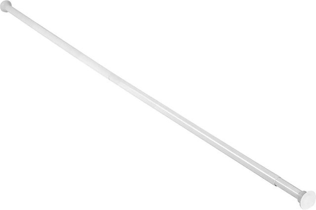 Euroshowers Teleskop Duschvorhangstange aus Metall in Weiß, Spannstange für 75 bis 220 cm, Durchmesser 22 mm - Bild 1