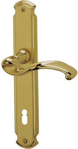 ALPERTEC Langschild-Garnitur Bianca aus Messing in Goldfarben poliert - Bild 1