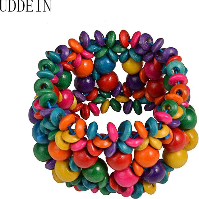 UDDEIN Armband, Holz, Bunt, Damen, Vintage - Bild 1