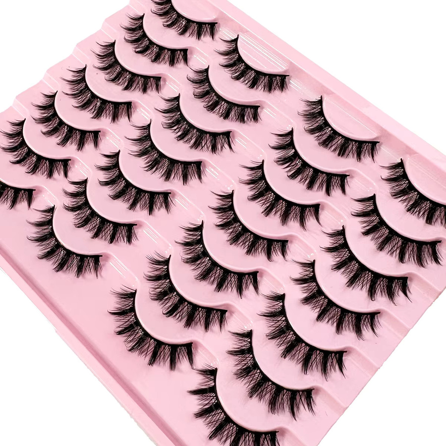 LYBCG Falsche Wimpern Cat Eye, Manga Faux Nerz, Natürlich, Unisex - Bild 4
