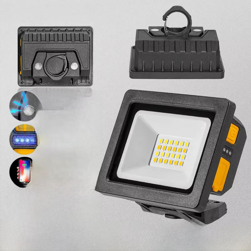 ESMARTER USB wiederaufladbare LED-Taschenlampe mit COB-Arbeitsleuchte, magnetisch und drehbar, Schwarz - Bild 6