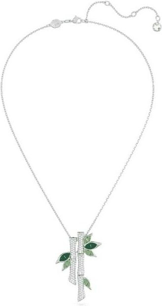 Swarovski Halskette, Bambusform, Silber, Kristall, Damen - Bild 1
