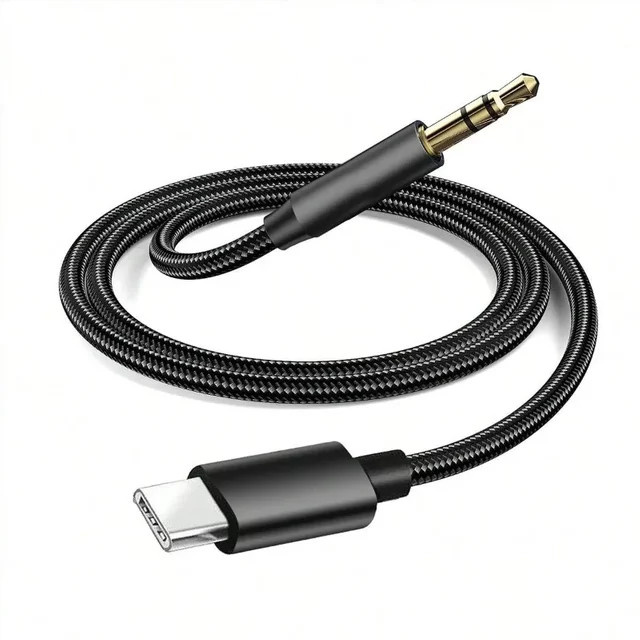 Samsung USB Typ C auf 3,5 mm Aux-Audiokabel Adapter in Schwarz für Headsets, Lautsprecher und Kopfhörer - Bild 1