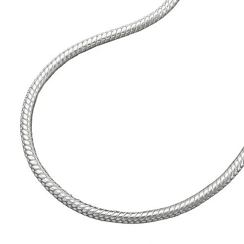 SIGO Halskette Schlange, 925 Silber, 1,3 mm, 36 cm, Unisex - Bild 1