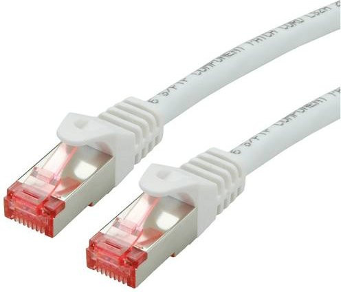 Roline RJ45 Patchkabel CAT 6 S/FTP Ethernet LAN, Länge: 3,00 m, Weiß/Schwarz - Bild 1