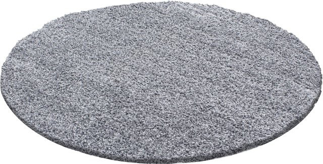 Kadima Design Hochflorteppich RHEIN, rund, Grau, Durchmesser: 120 cm - Bild 1