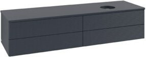 V&B Waschtischunterschrank Antao mit Frontstruktur in Blau, B/T: 160 x 50 cm - Bild 1