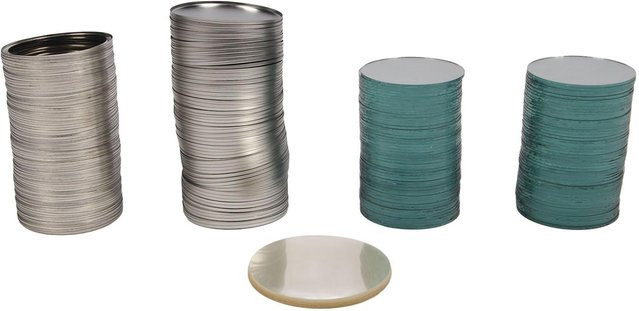 100 Stück Blanko Spiegelherstellungszubehör Kompakter Make-up-Spiegel DIY-Kits - Bild 1