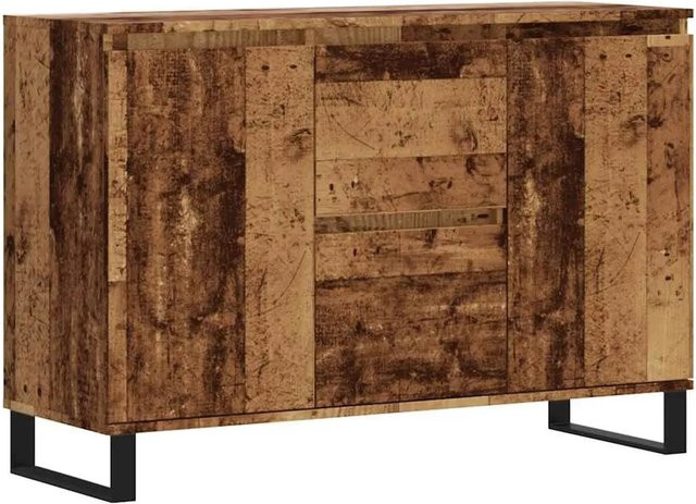 vidaXL Sideboard in Altholz-Optik braun aus Holzwerkstoff und Eisen, B/T/H: 101,5 x 35 x 70 cm - Bild 1