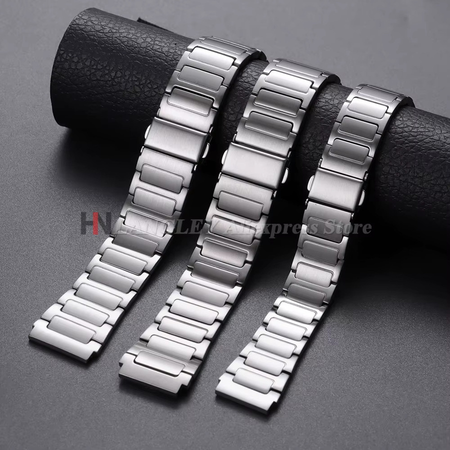 langley Uhrenarmband Edelstahl, Silber, Schwarz, Herren - Bild 2