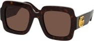 Gucci GG 1547S Sonnenbrille, Quadratisch, Vollrand, Kunststoff, Braun, Damen - Bild 1