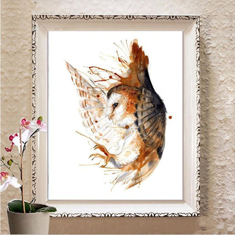 FIYO DIY Diamantstickerei Tierprint 5D Diamantmalerei mit Kreuzstich, mehrfarbig, B/H: 20 x 30 cm - Bild 1