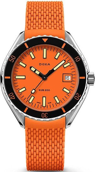 Doxa SUB200 Professional Armbanduhr, Automatik, Edelstahl, orange, 42 mm - Bild 1