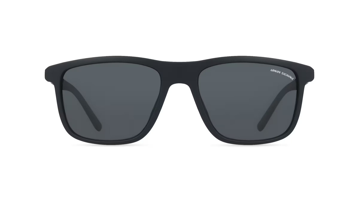 Armani AX4167SU Sonnenbrille, Herren, Vollrand, quadratisch, Kunststoff, schwarz, grau - Bild 1