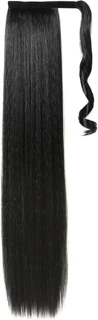 TOMTOP JMS Lange gerade Zopf-Haarverlängerung für Damen, black, 26 Zoll - Bild 1