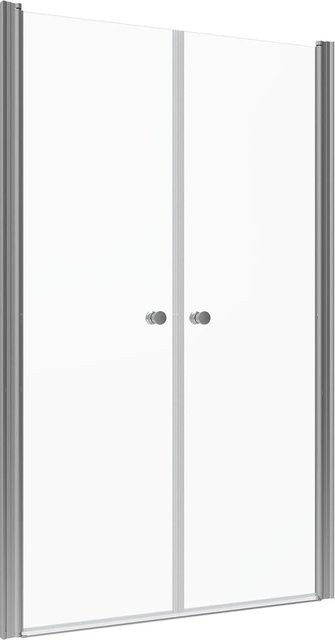 Aquabatos Duschkabine Nischentür als Schwingtür aus transparentem ESG Sicherheitsglas mit Nano Beschichtung, B: 95 cm, H: 195 cm - Bild 1