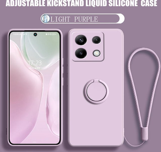 Silikonhülle mit Ringhalter für Xiaomi Redmi Note 13 Pro 5G und Poco X6 in Blau - Bild 1