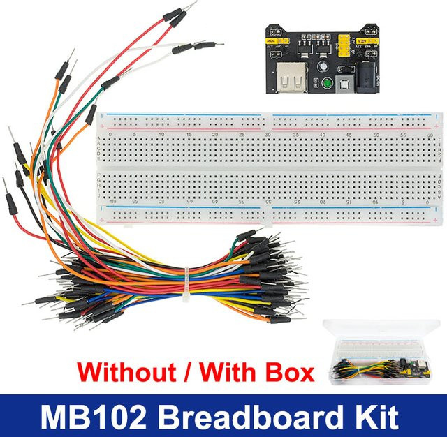 AITEXM ROBOT MB-102 Steckbrett Power Module Kit mit 65 flexiblen Überbrückungskabeln für 3,3 V und 5 V - Bild 1