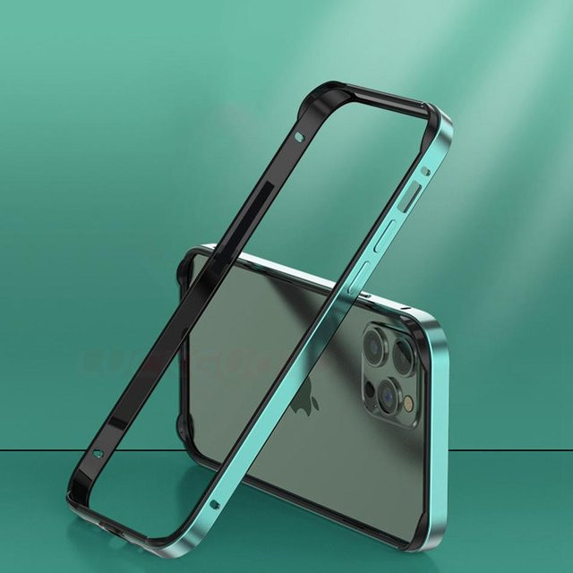 Hybrid Silikon und Aluminium Metall Schutzhülle für iPhone 11 bis iPhone 14 Pro Max in Lila - Bild 1