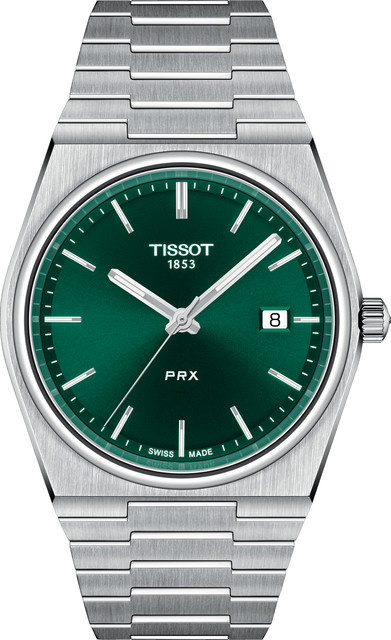 Tissot Herrenuhr PRX, Quarz, Edelstahl, Grün, 40 mm, 10 ATM - Bild 1