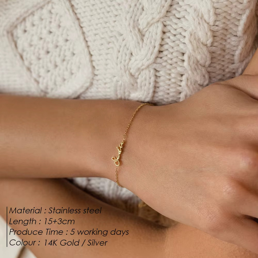 EMANCO Armband, Edelstahl, Gold, Damen, Buchstaben-Armband - Bild 2