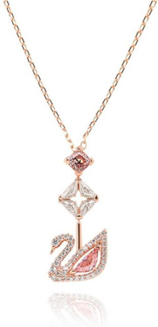 Swarovski Y-Halskette, Roségold, Kristall, Weiß, Damen - Bild 1