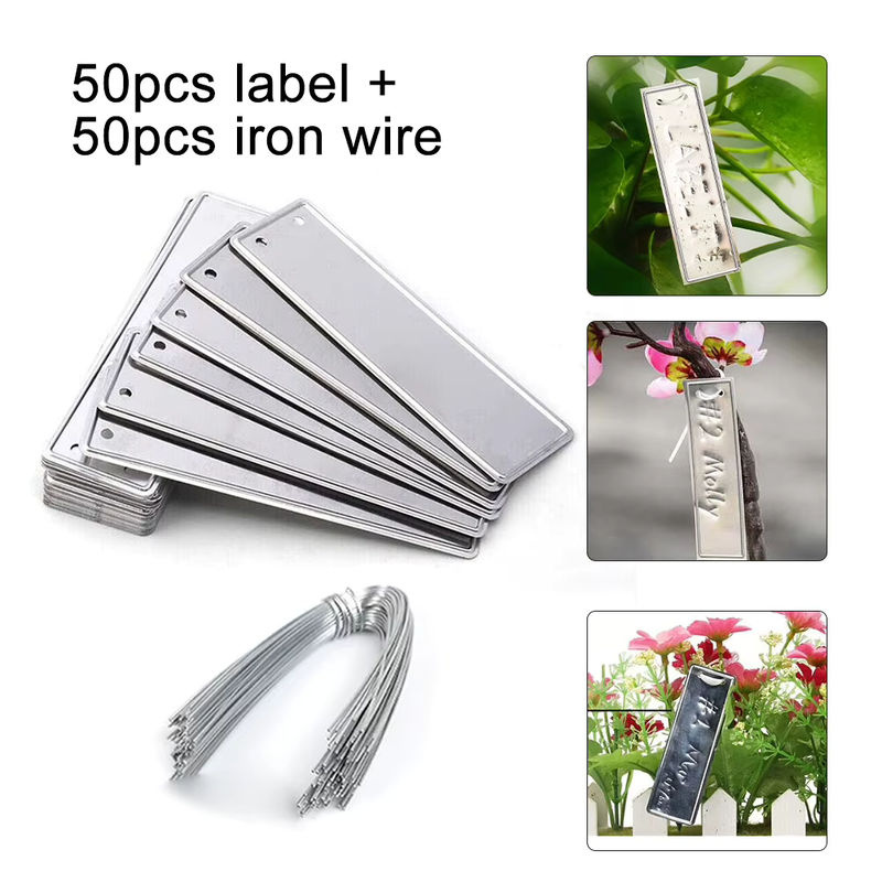 50 Stück Aluminium-Pflanzenetiketten als doppelseitige Metalletiketten für Garten und Bonsai - Bild 4