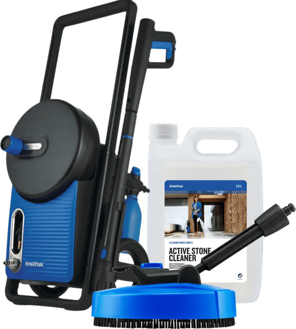 Nilfisk Excellent 180-12 Home Rasenmäher in Blau mit Mulchkit - Bild 1