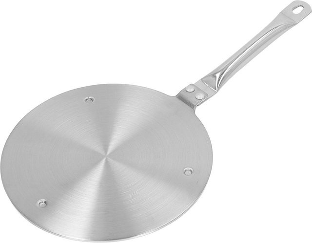 OutsideWorld Hitzeverteiler Induktionsplatte mit Griff Kücheninduktionskocher Adapterplatte Hitzekonverter Type 2 in Silber - Bild 1