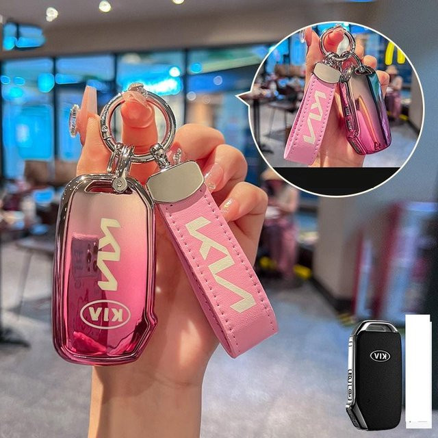 Schlüsselhülle für Kia Autofernbedienung in Pink - Bild 1