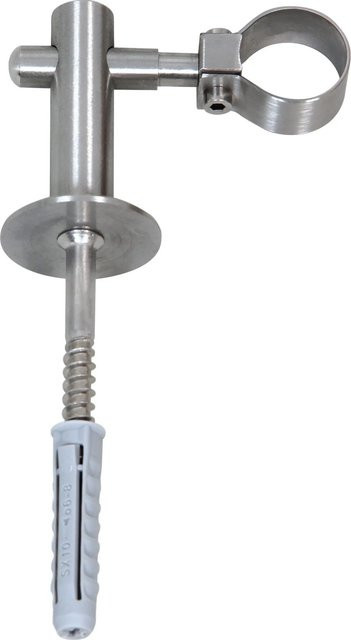 Wandkonsole Dieda mit Schelle aus Edelstahl in Silber Ø 25 mm - Bild 1