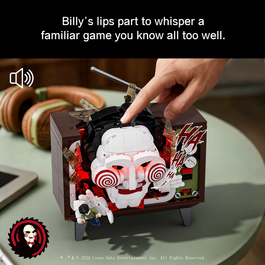 JAKI SAW Billy die Puppe im Retro-TV-Baukasten, Saw, 984 Teile, ab 14 Jahren - Bild 5