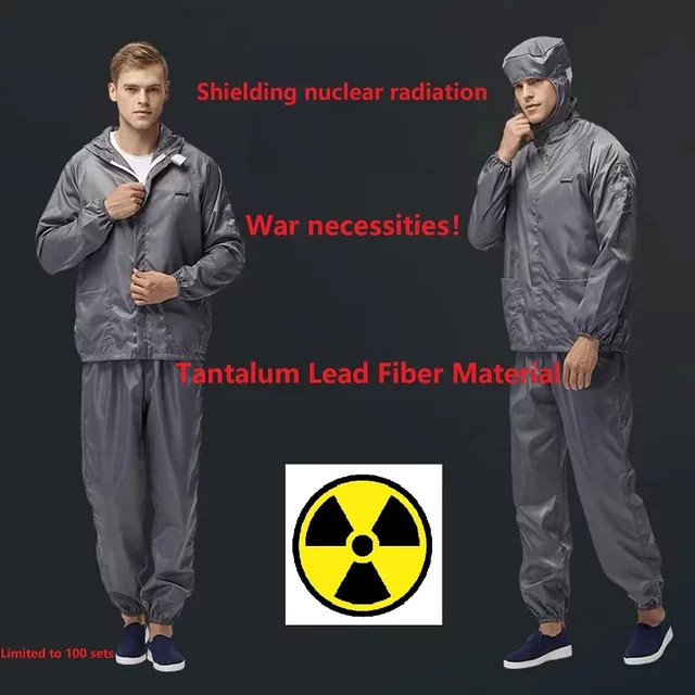 Antistatische Gasmaske aus Tantal-Bleifasermaterial in Grau zum Schutz vor nuklearer Strahlung - Bild 1
