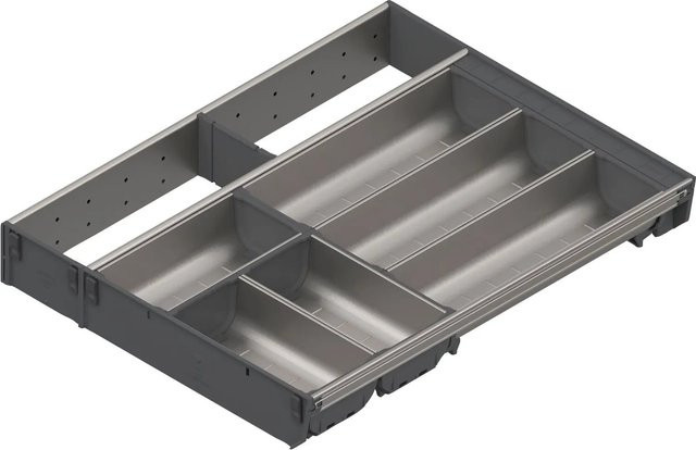 Blum Orga-Line Besteckeinsatz Komplettset für Essbesteck in Grau, Korpusbreite: 1.000-1.099 mm, Nennlänge: 500 mm - Bild 1