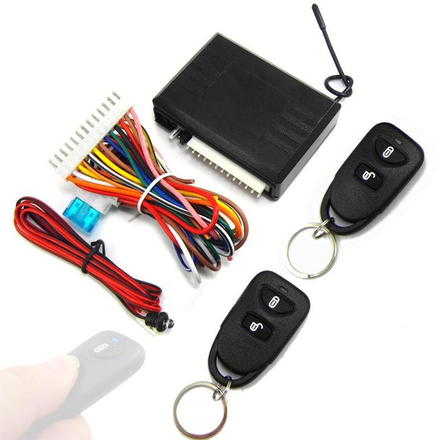 VehicleKit Auto-Schlüsselloses Zugangssystem mit Fernbedienung und Steuerbox, 12 V, Schwarz - Bild 1