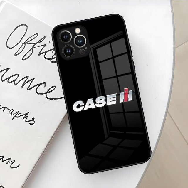 Handyhülle Case International Harvester IH Traktor für iPhone 16 15 14 13 12 11 Pro Max Mini X XR XS SE mit Glas-Schutz, Schwarz - Bild 1