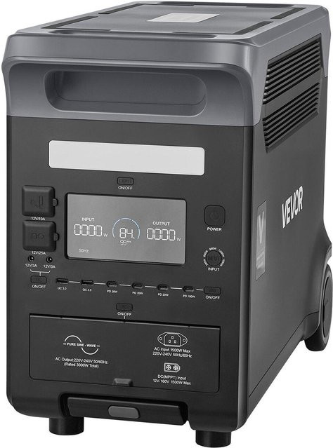 Buying Solutions MB Tragbare Powerstation mit 3072Wh LiFePO4 Akku und 3000W Solargenerator in Grau - Bild 1