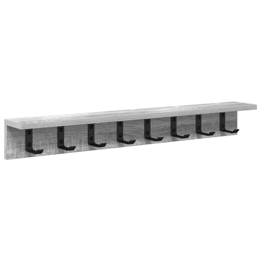 vidaXL Wandmontierter Nachttisch in Grau Sonoma, Modernes Design, B: 80 cm, T: 10,5 cm, H: 10,5 cm - Bild 2