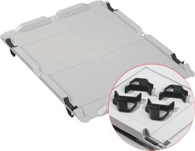 Schäfer Shop Pure Auflagedeckel Economy Serie für Euroboxen aus Kunststoff, grau - Bild 1