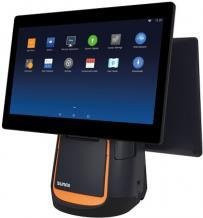 Sunmi T2s Android Kassensystem mit 15,6 Zoll Touchscreen, Schwarz-Orange, Qualcomm Octa Core, 4GB RAM, 64GB Flash, Full HD Auflösung, WLAN und Bluetooth - Bild 1