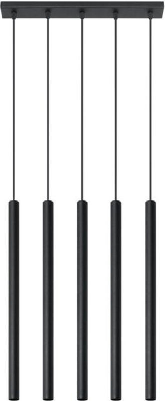 Sollux Hängelampe Pastelo Pendelleuchte aus Stahl in Schwarz mit 5x G9 Neutralweiß, Durchmesser: 45 cm - Bild 1