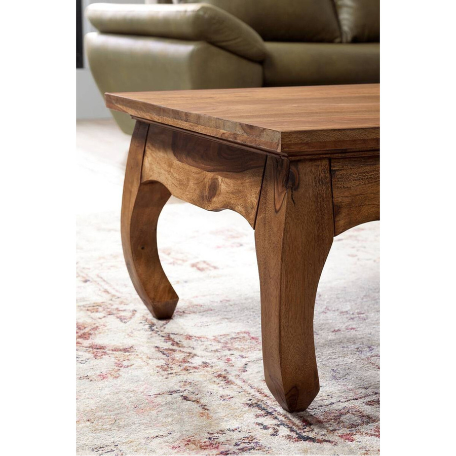 Moderner Couchtisch aus Sheesham Holz in Braun von Wohnling, B/H/T: 110 x 60 x 40 cm - Bild 3