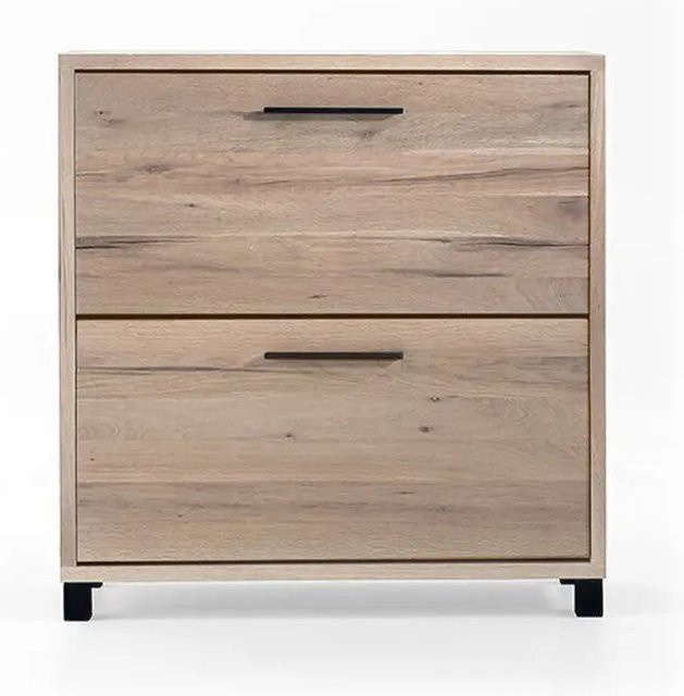 Schuhschrank Cinall in Balkeneiche mit 2 Klappen im Industrial Design von ROCKiT - Bild 1