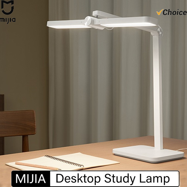 MiJia Desktop-Schreibtischlampe mit Vollspektrum-LED, Sitzsensorik und doppeltem Lichtkopf in Weiß - Bild 1