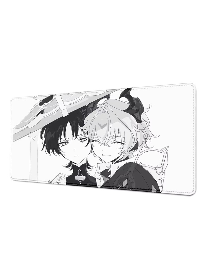 Genshin Impact Schreibtischunterlage Riccu Anime Gaming Mauspad mit Lock Edge, Mehrfarbig, B: 100 cm, T: 50 cm - Bild 4