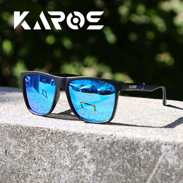 Karos YZ2015 Sportsonnenbrille, Vollrand, square, schwarz, Unisex, polarisiert - Bild 1
