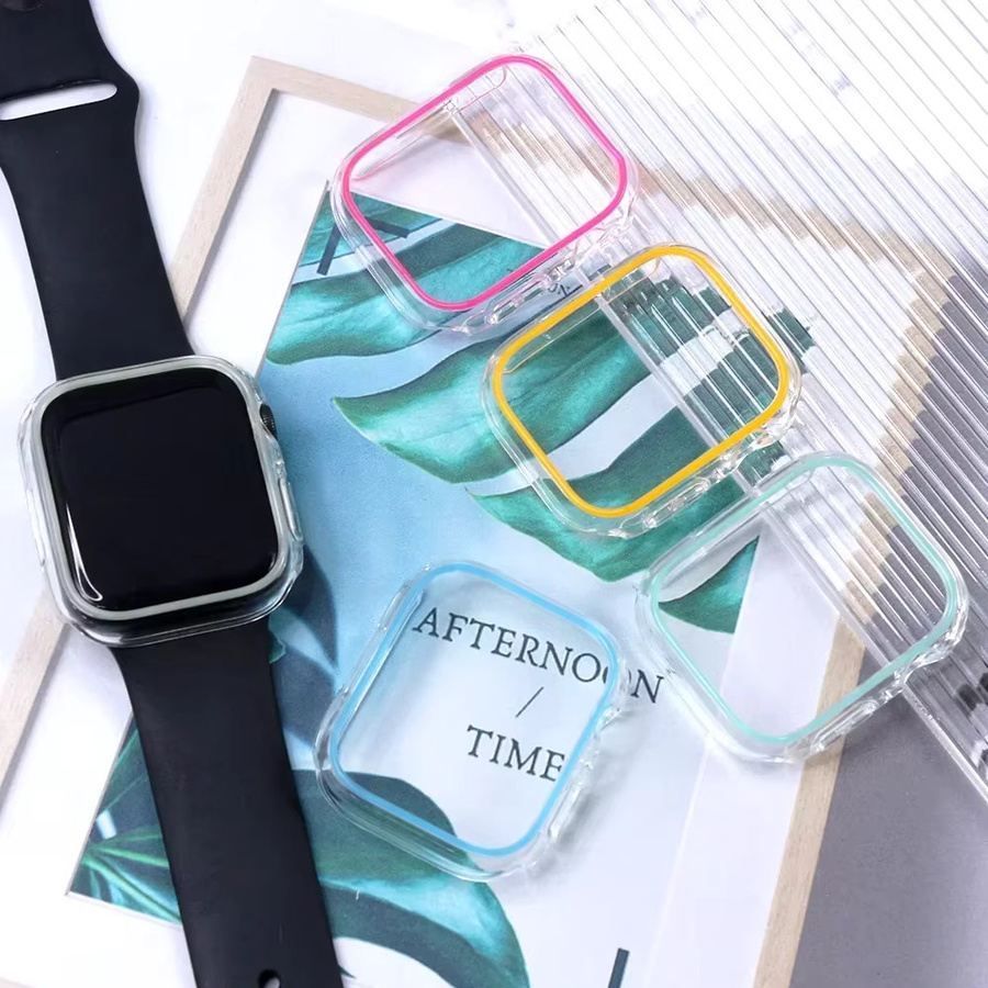 OAKCHARM Leuchtende Schutzhülle für Apple Watch Case in Blau, Stoßstangenrahmen aus hartem PC für iWatch 8 7 6 5 SE und Ultra - Bild 2