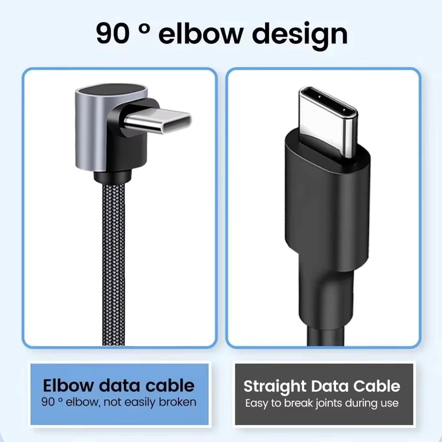 NNBILI USB-A auf USB-C Schnellladekabel 66W in Schwarz, Länge: 25 cm oder 50 cm - Bild 4