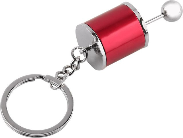 Wosawe Schlüsselanhänger Metalllegierung, Silber, Rot, Unisex - Bild 1